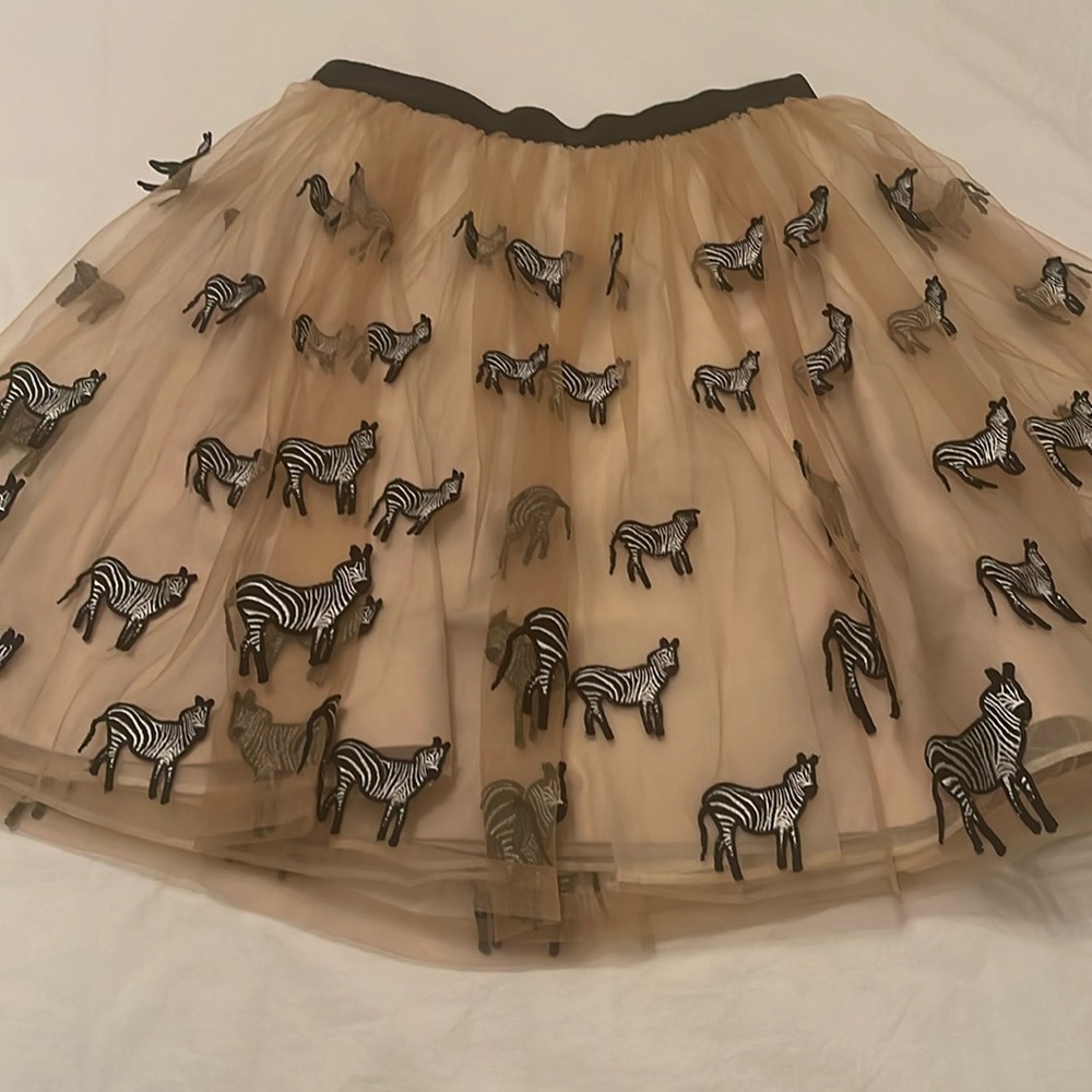 Authentic Alice and Olivia Tulle Zebra Skirt